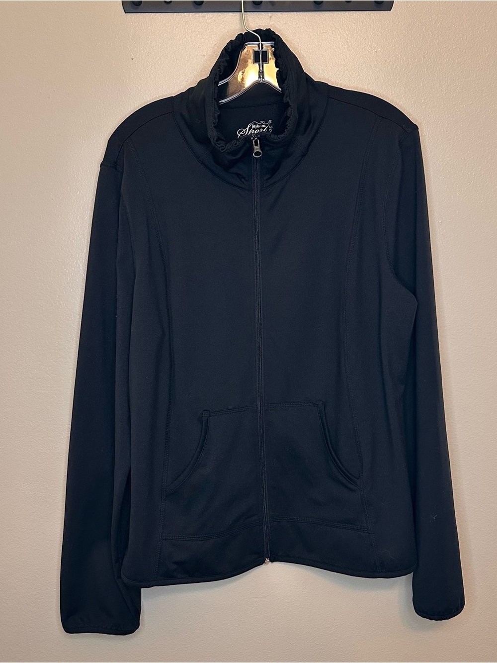 Style & Co. Sport Black Athletic Jacket
